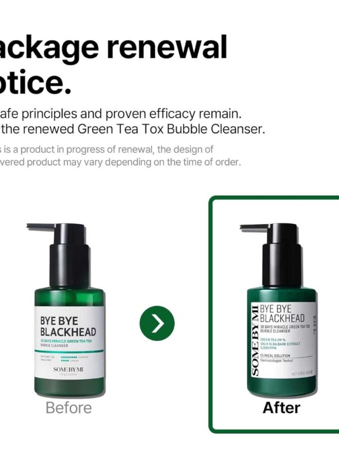 SOME BY MI – Bye Bye Blackhead 30 Days Miracle Green Tea Tox Bubble Cleanser (120g)