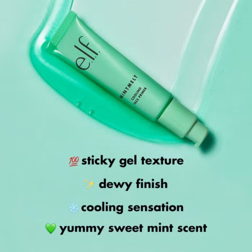 e.l.f. Cosmetics – Mint Melt Cooling Face Primer - Image 4